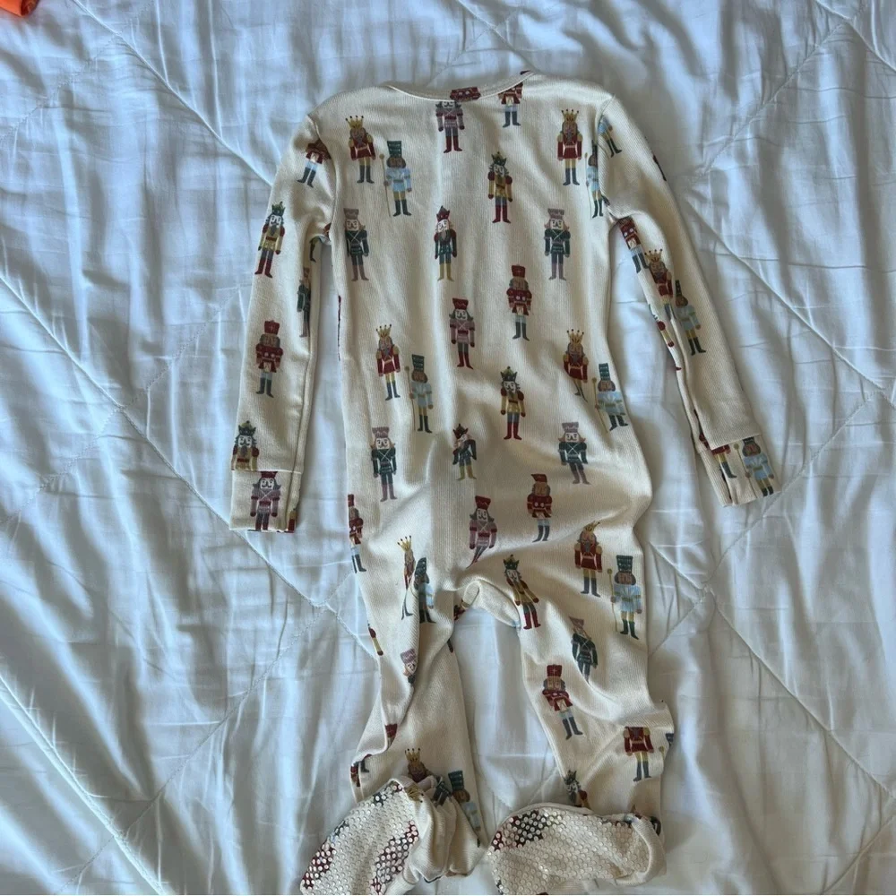 Set of Two Little Co by Lauren Conrad Holiday Zip Up Footie Pajama Size 18 Month